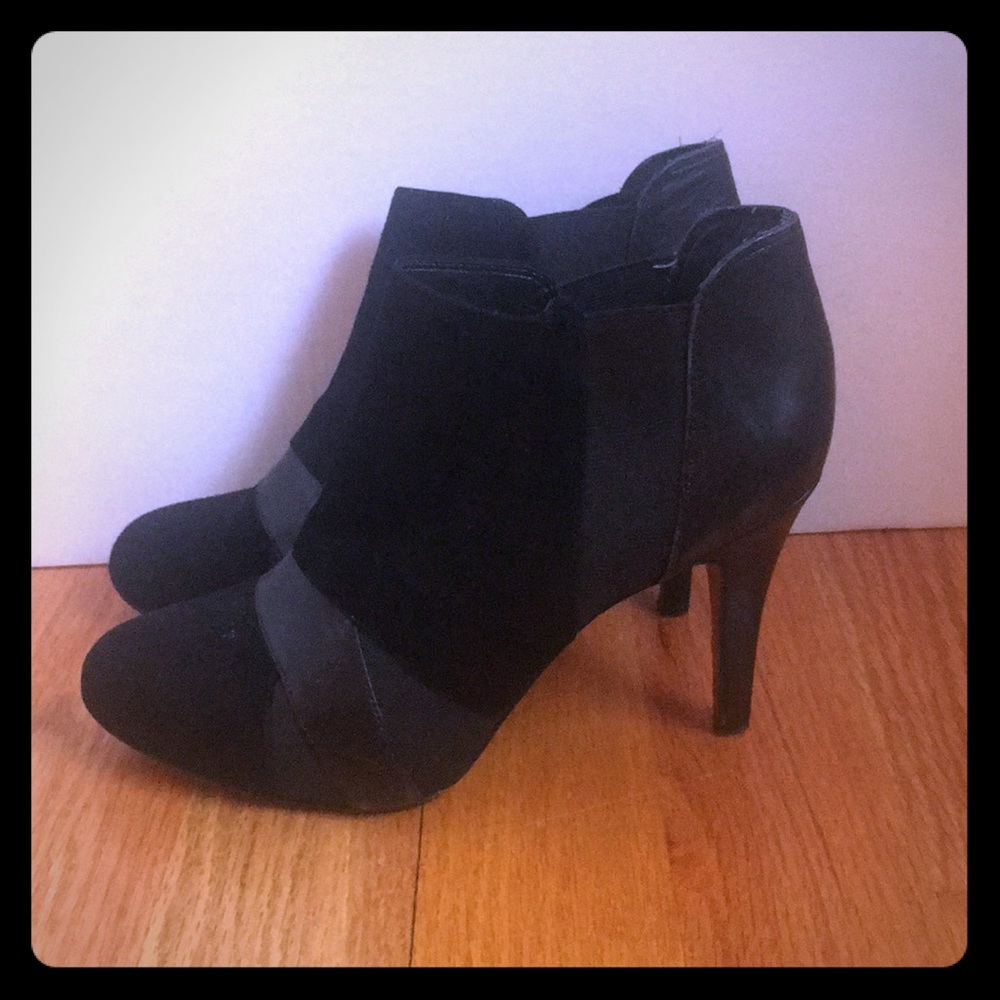 Saks Fifth Avenue brand suede & leather booties